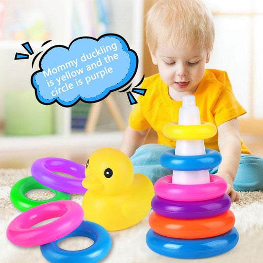 Little Yellow Duck Rainbow Stacking Tower