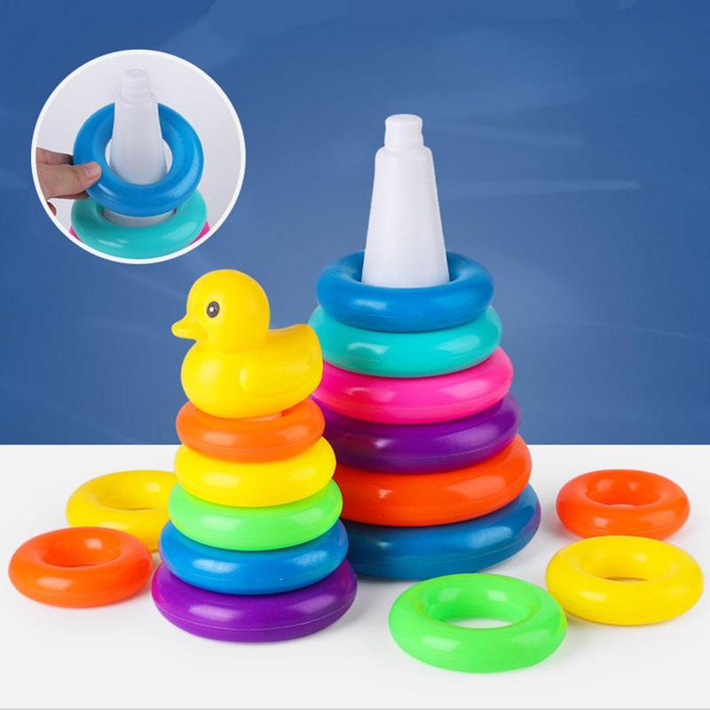 Little Yellow Duck Rainbow Stacking Tower